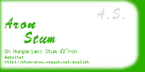 aron stum business card